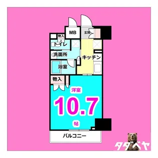 カスタリア栄【10階】の間取り