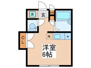 エスポワ-ル西立川【1階】の間取り