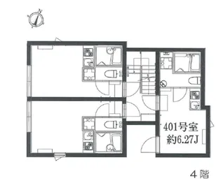 ゴールドレジデンス三軒茶屋【4階】の間取り