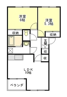 グリンビバーチェ【2階】の間取り