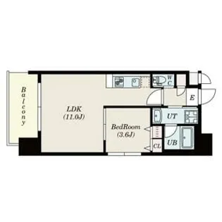 フレンシアノイエ難波南【6階】の間取り