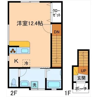 リベージュB棟【2階】の間取り