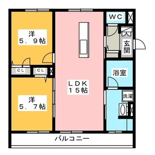 リオリエント領下【3階】の間取り
