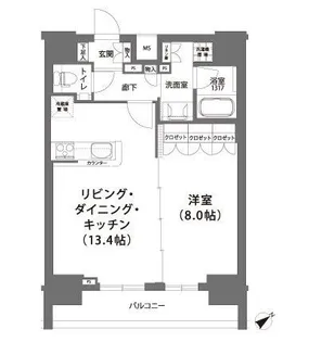 メトロステージ上野【7階】の間取り