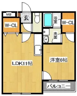 サンライズ小森野【3階】の間取り
