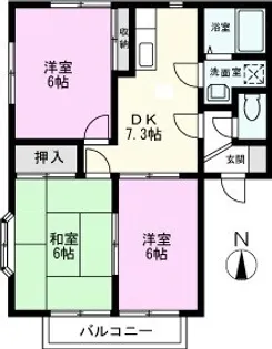 ローゼスハイム2番館【2階】の間取り
