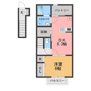 エスペランサ八幡【2階】の間取り