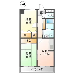 テイクスリー【7階】の間取り