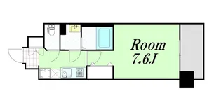 レジュールアッシュJUSO【6階】の間取り