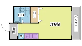 カサブランカ鈴蘭台【2階】の間取り