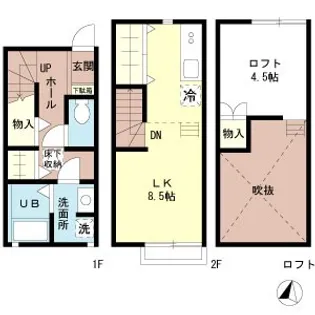 ベクヴェーム【1階】の間取り
