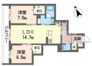 ルミノサ・ファミリアA(シャーメゾン)【2階】の間取り