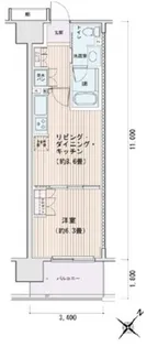 エスティメゾン豊洲レジデンスC【9階】の間取り