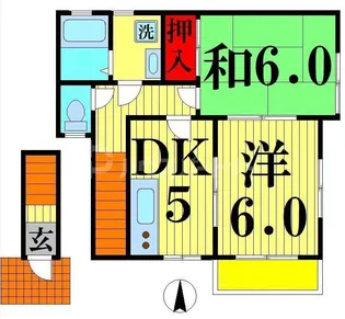 ドミール西新井【2階】の間取り