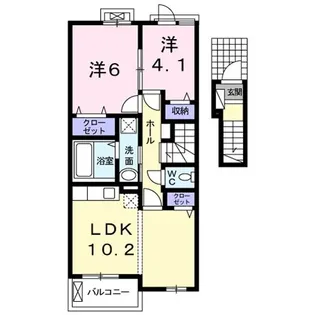 シャルム一条【2階】の間取り