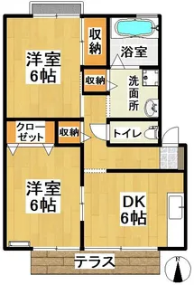 グリーンエステート久保台B棟【2階】の間取り