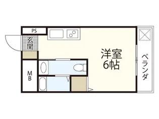 第6みぞたコーポ【3階】の間取り