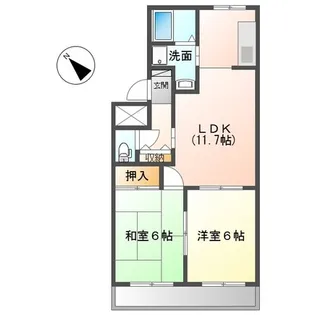 ユープラスパ ダイトク【1階】の間取り