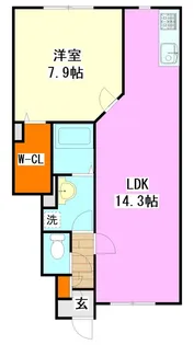 クレールa【1階】の間取り