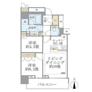 ザ・パークハウス晴海タワーズティアロレジデンス【29階】の間取り