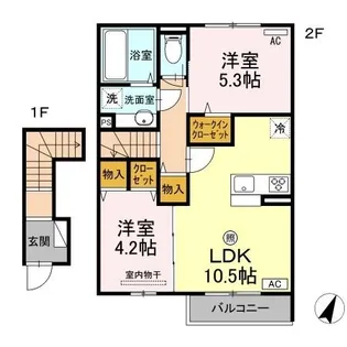 オルキス井口【2階】の間取り