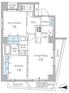 ラディーチェ芝【6階】の間取り