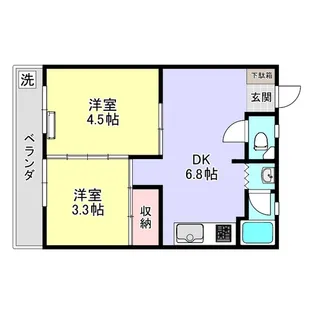 コーポ浜田【2階】の間取り