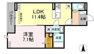 セレスティア西保木間【2階】の間取り