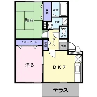 ガーデンハイツC【1階】の間取り