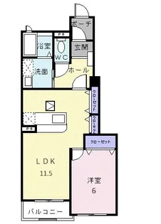 ドルチェ ヴィータD【1階】の間取り
