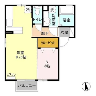 シャルムトロン B【1階】の間取り