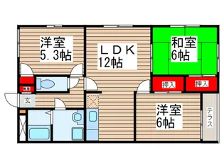 ファミ-ルハラダII【1階】の間取り