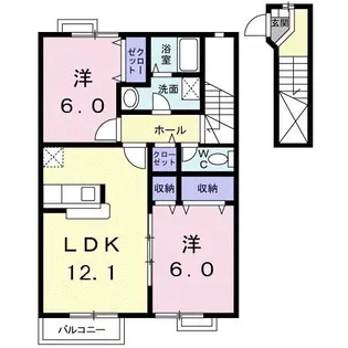 夢が丘ガーデンハイツI【2階】の間取り