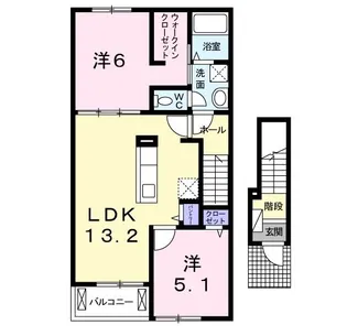 レイク C【2階】の間取り