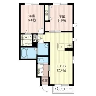 Grass harp B【1階】の間取り