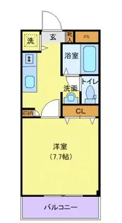 KURADO片柳【3階】の間取り