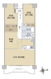 ネオハイツ皇子が丘【4階】の間取り