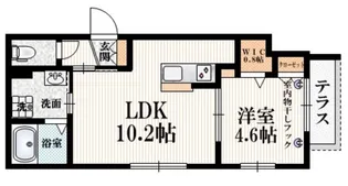 ルロワ経堂【1階】の間取り