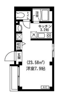 フラッツ神楽坂【3階】の間取り