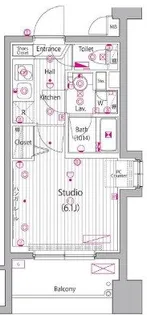 グランド・ガーラ桜木町駅前【8階】の間取り