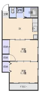 ベルディゆう【1階】の間取り
