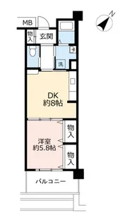 URキャナルタウンウェスト【2階】の間取り
