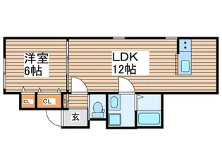 Calm Park Residence【1階】の間取り