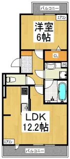 キャトルセゾン【1階】の間取り