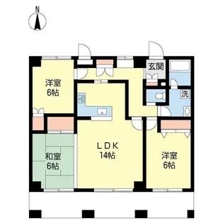 津田沼グランドサンシャイン【2階】の間取り
