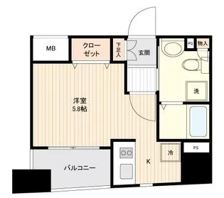 ガラ・ステーション東日本橋【12階】の間取り