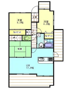 サンアヴェニュー帯山【5階】の間取り
