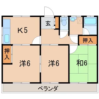 コーポFK A棟【1階】の間取り