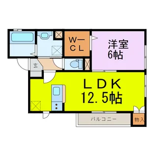 ボヌールMINAMI【2階】の間取り