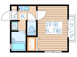 ハイムサツキB棟【1階】の間取り